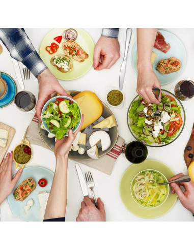 Juego de Cubiertos SANTUO 12 Piezas Acero Inoxidable Apto Lavavajillas