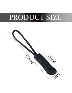 10 Pcs Tiradores de Cremallera Reemplazo Fbshicung Negro 2