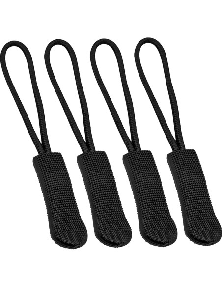 10 Pcs Tiradores de Cremallera Reemplazo Fbshicung Negro