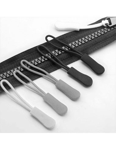 10 Pcs Tiradores de Cremallera Reemplazo Fbshicung Negro