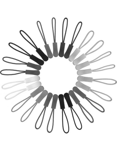 10 Pcs Tiradores de Cremallera Reemplazo Fbshicung Negro