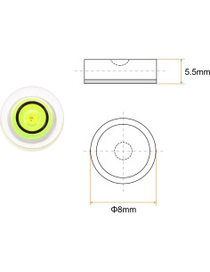 Nivel de Burbuja Espiritual HARFINGTON 6pcs 8mm Verde 2