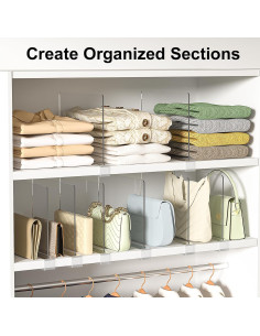 Divisores de Estante Organizador de Bolsos SortNStore - 6 Piezas 2