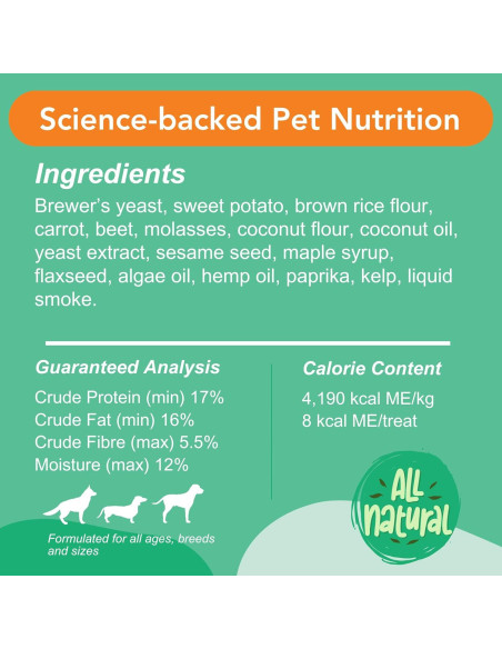 Galletas Veganas para Perros Vivus 150g - Bocados de Bacun Ahumado