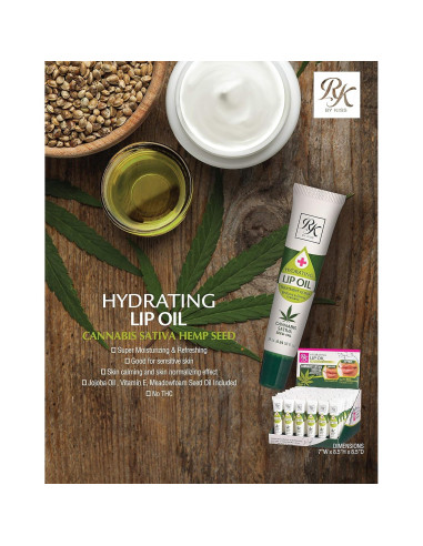 Aceite Labial Hidratante Ruby Kisses Semilla de Cáñamo 3 Paquetes