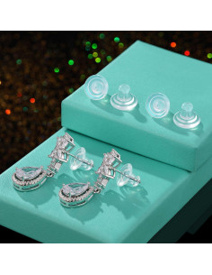 12 Piezas Respaldo de Silicona Hipoalergénico para Pendientes Hazifes 2