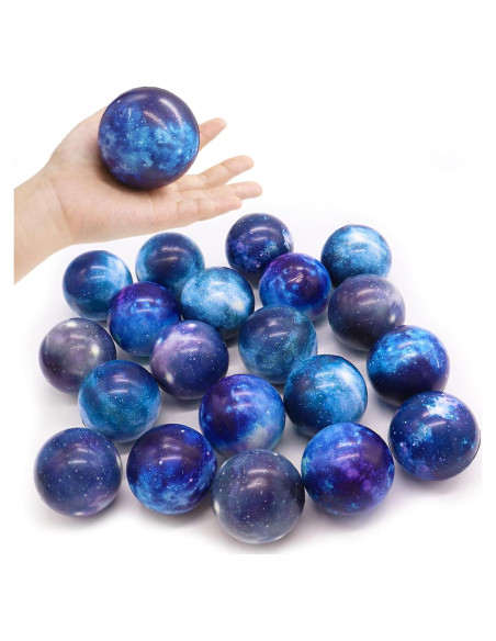 Paquete de 20 pelotas de estrés Galaxy 6.3 cm para niños