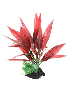 Planta Acuática Alta Awenyzen 32x18x8cm Seda Roja