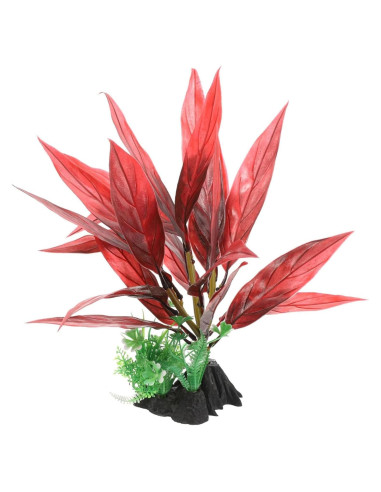 Planta Acuática Alta Awenyzen 32x18x8cm Seda Roja