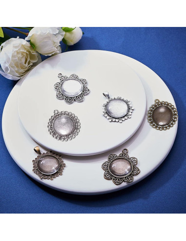 Kit 24 Bandejas Colgantes Bezel PH PandaHall para DIY