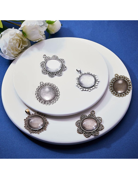 Kit 24 Bandejas Colgantes Bezel PH PandaHall para DIY