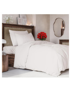 Juego de Funda de Edredón Twin CGK Unlimited Microfibra Blanco