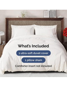 Juego de Funda de Edredón Twin CGK Unlimited Microfibra Blanco 2