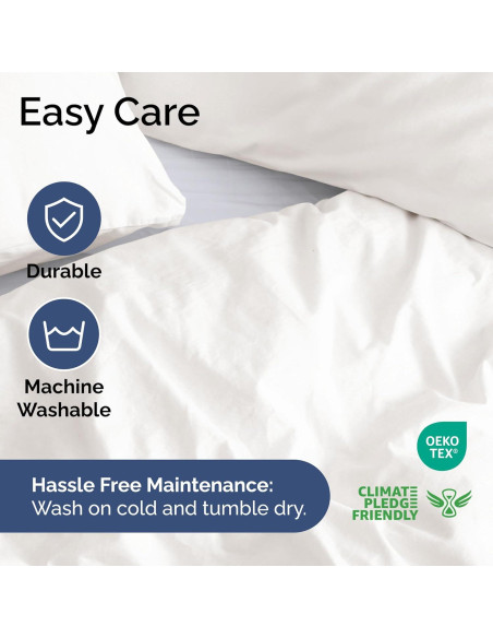 Juego de Funda de Edredón Twin CGK Unlimited Microfibra Blanco