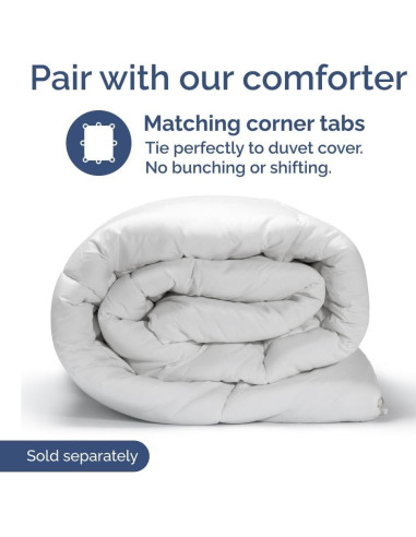 Juego de Funda de Edredón Twin CGK Unlimited Microfibra Blanco