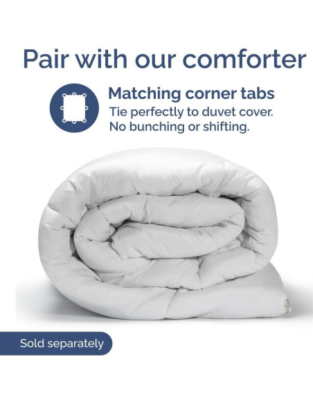 Juego de Funda de Edredón Twin CGK Unlimited Microfibra Blanco