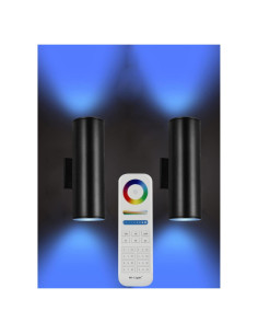 Luces de Pared Exteriores iYogaled RGB con Control Remoto - 2 Paquete