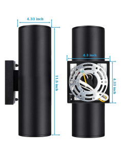 Luces de Pared Exteriores iYogaled RGB con Control Remoto - 2 Paquete 2