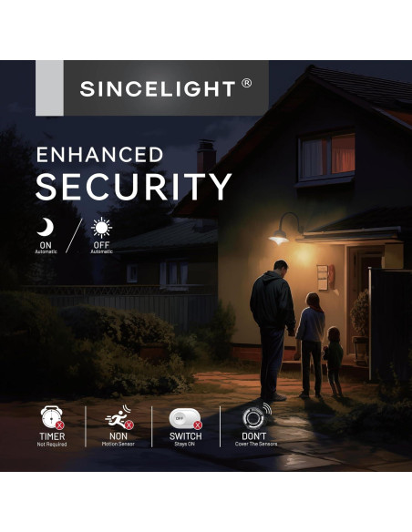 Bombilla LED SINCELIGHT E26 9W Doble Sensor Luz Diurna - Paquete de 2