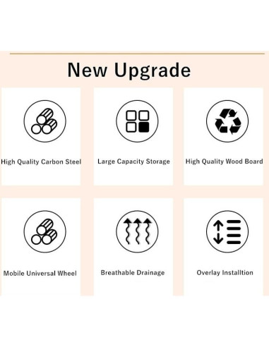 Cesta Rodante Apilable Baotkere 6 Niveles Organizador Cocina