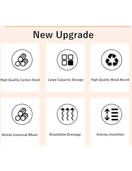 Cesta Rodante Apilable Baotkere 6 Niveles Organizador Cocina