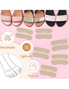 Extensor de Correa de Sandalia Cutecrop 6 Pares Beige Antideslizante 2