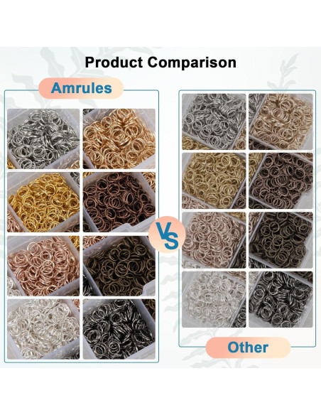 2400 Anillas Abiertas de Joyería Amrules - 8 Colores 6mm