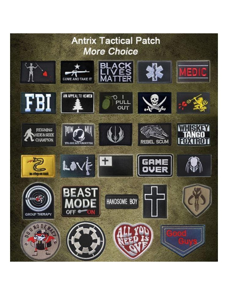 Parche Táctico de Seguridad Antrix 8cm Bordado 3D