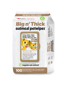 Toallitas para Mascotas Petkin 100 Unidades Avena para Perros y Gatos
