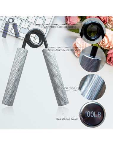 Entrenador de Fuerza de Agarre Lotorr 100 lbs Antideslizante