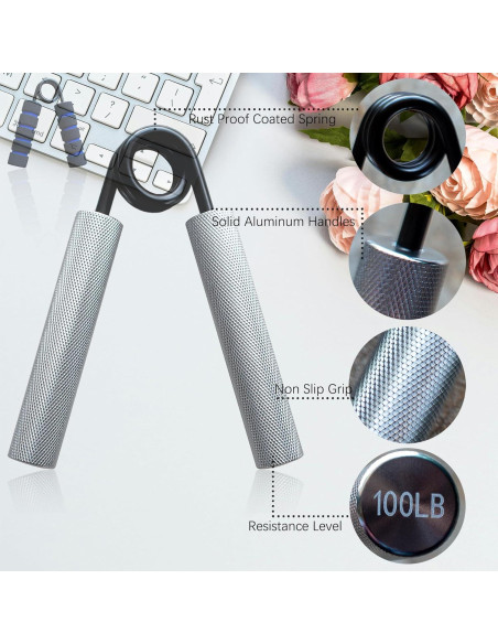 Entrenador de Fuerza de Agarre Lotorr 100 lbs Antideslizante