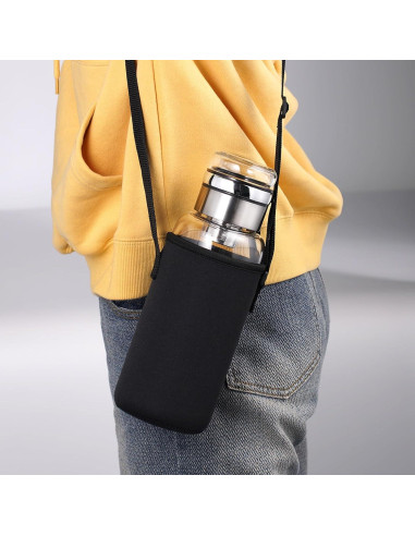 Botella de Agua de Vidrio Borosilicato Mymanjerfu 946ml con Infusor