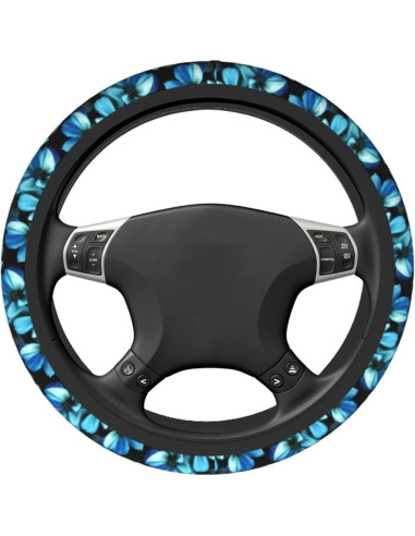 Funda de Volante Neopreno TSIQRT Azul 37-38 cm Antideslizante