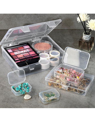 Contenedores Rectangulares Jutieuo 7 Pcs Plástico Transparente