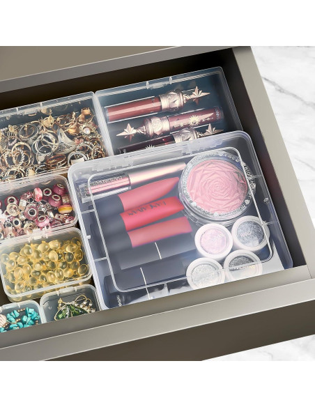 Contenedores Rectangulares Jutieuo 7 Pcs Plástico Transparente