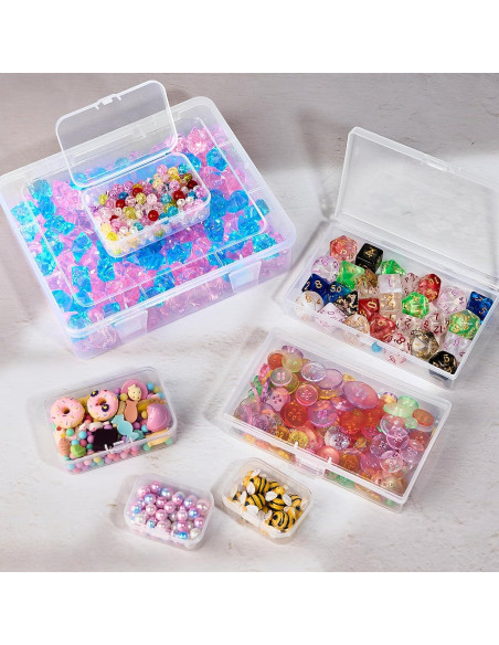 Contenedores Rectangulares Jutieuo 7 Pcs Plástico Transparente