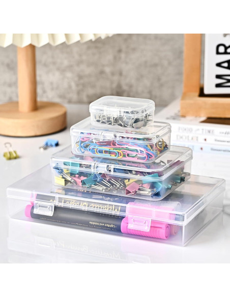 Contenedores Rectangulares Jutieuo 7 Pcs Plástico Transparente