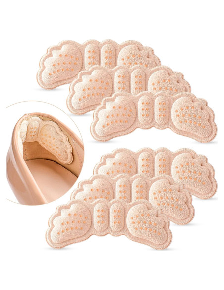 6 Pares Almohadillas para Talones EIRMAT Beige Alivio Dolor