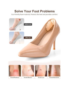 6 Pares Almohadillas para Talones EIRMAT Beige Alivio Dolor 2