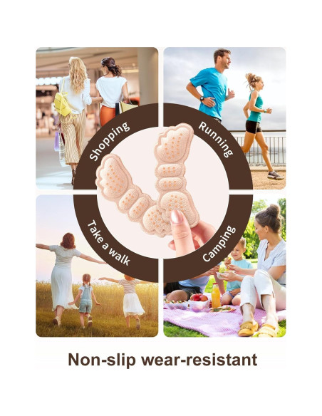 6 Pares Almohadillas para Talones EIRMAT Beige Alivio Dolor