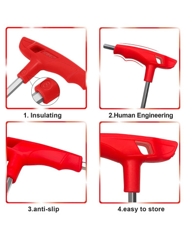 Juego de llaves Allen WISEUP 2.5mm con mango en T ergonómico