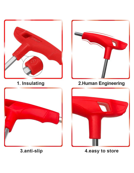 Juego de llaves Allen WISEUP 2.5mm con mango en T ergonómico