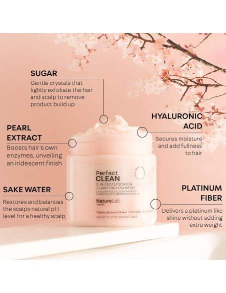 NatureLab.TOKYO Perfect Clean Scrub 230g - Exfoliante Cabello Sakura