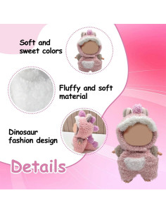 Conjunto de Ropa Rosa para Muñeca 17cm - Estilo Animal Falso 2