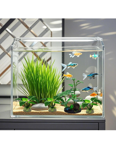4 Plantas de Seda para Acuario Awenyzen - Decoración Verde
