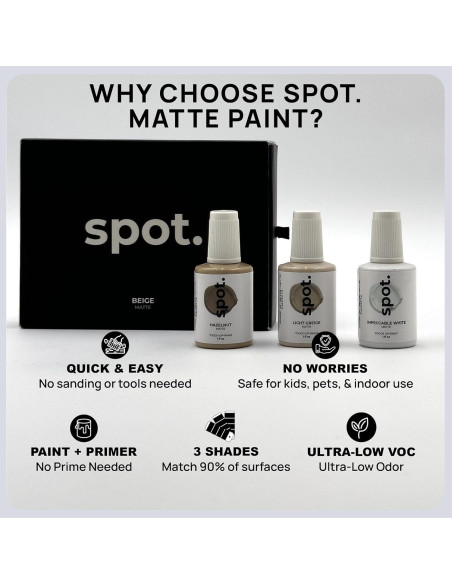 Pintura de Retoque Spot. Beige Mate - Kit 3 Unidades 29.57 ml