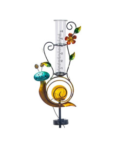 Estación de Lluvia Solar Stargarden Caracol 91.44 cm con LED