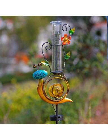 Estación de Lluvia Solar Stargarden Caracol 91.44 cm con LED