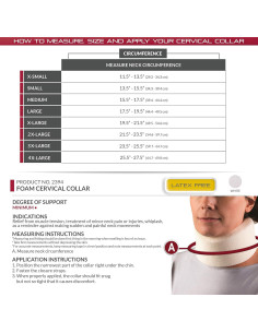 Collar Cervical OTC 2394 Negro X-Pequeño 2.5" (6.35 cm) 2