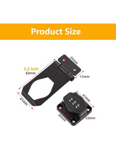 Cerradura de Combinación Plowatxi 3 Dígitos para Gabinete Negro 2